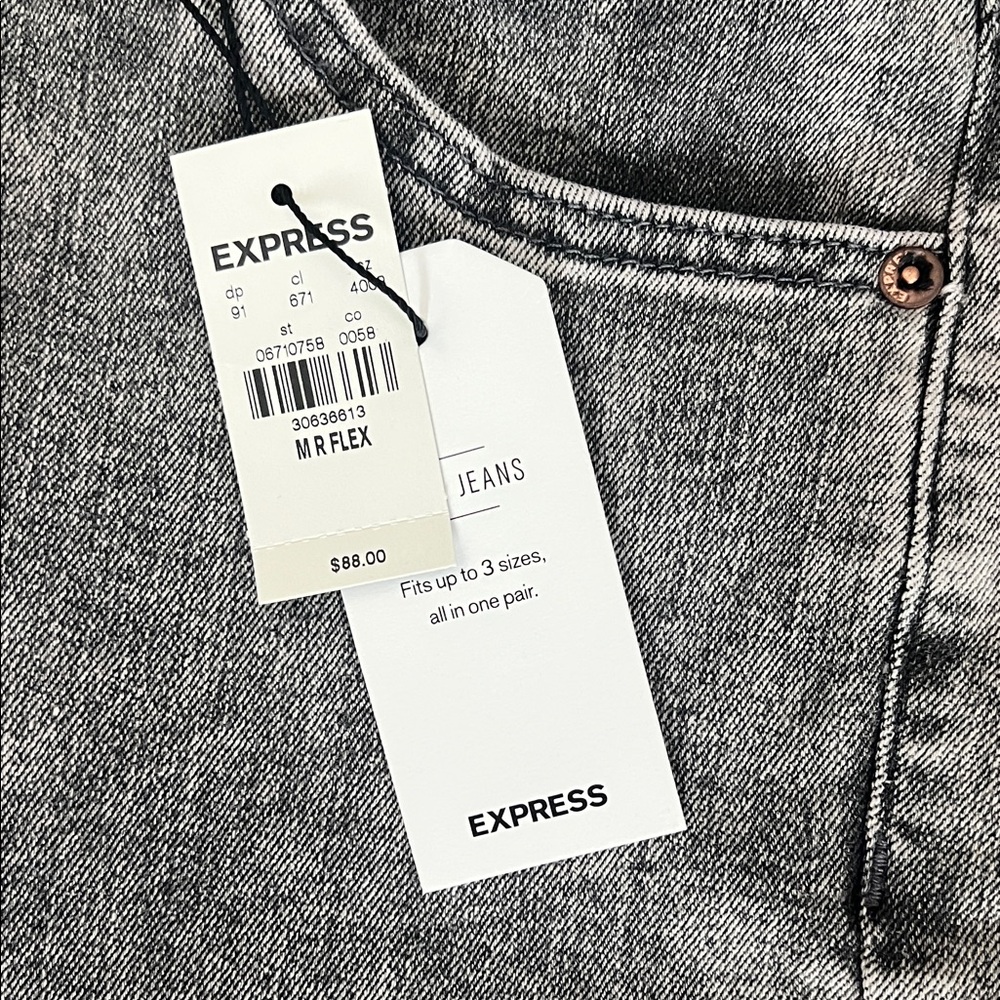Express Gray Denim Jeans - Picture 2 of 5